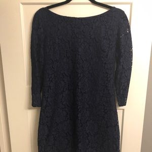 Vince Camuto navy blue lace dress